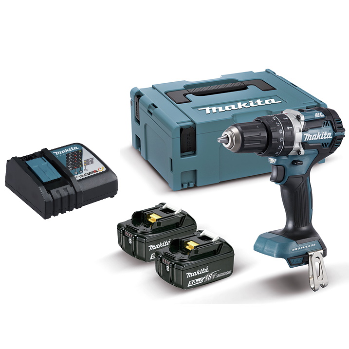 TALADRO MAKITA DHP484RTJ + ASPIRADOR DCL180ZB